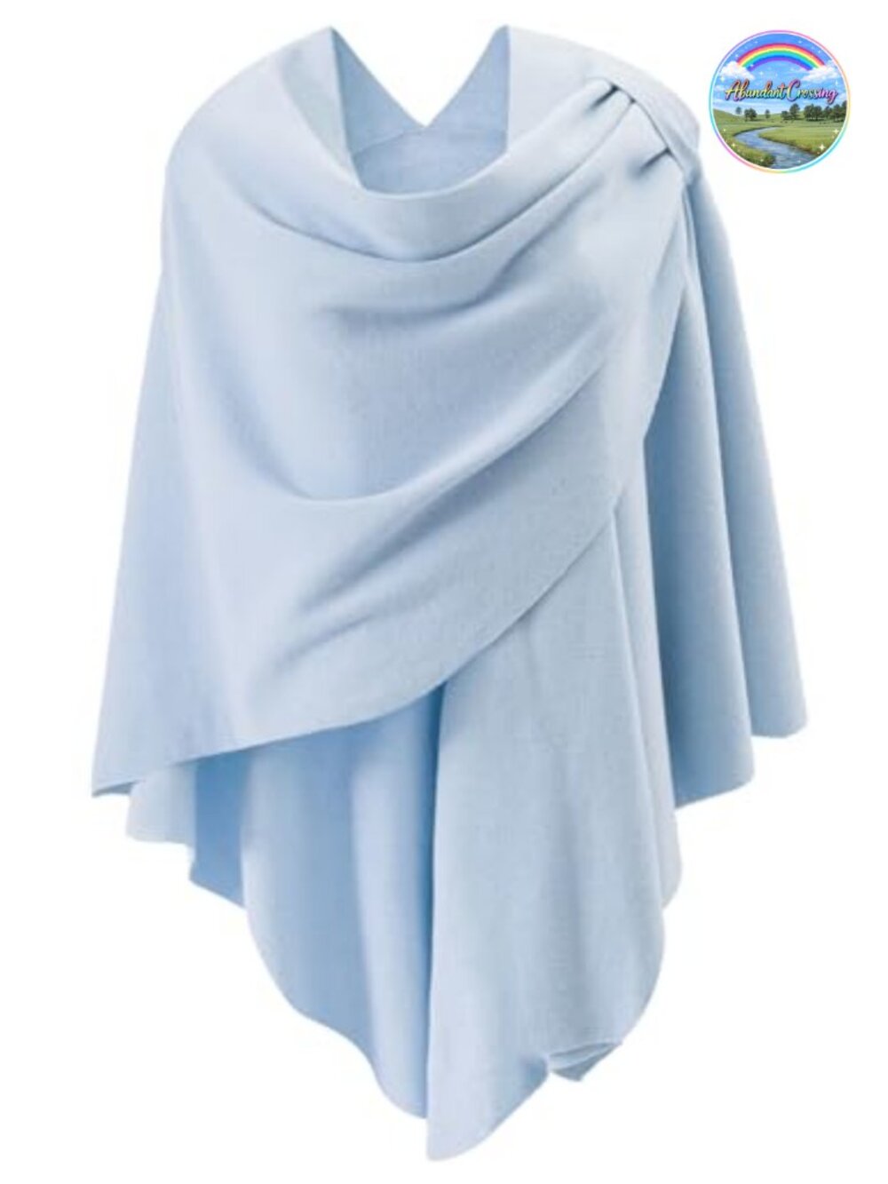 Women Cross Front Poncho Shawl Wrap Wedding Formal Evening One Size